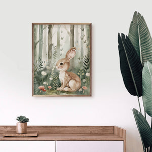 Woodland Animal Bunny: 16 x 20 x 1.5