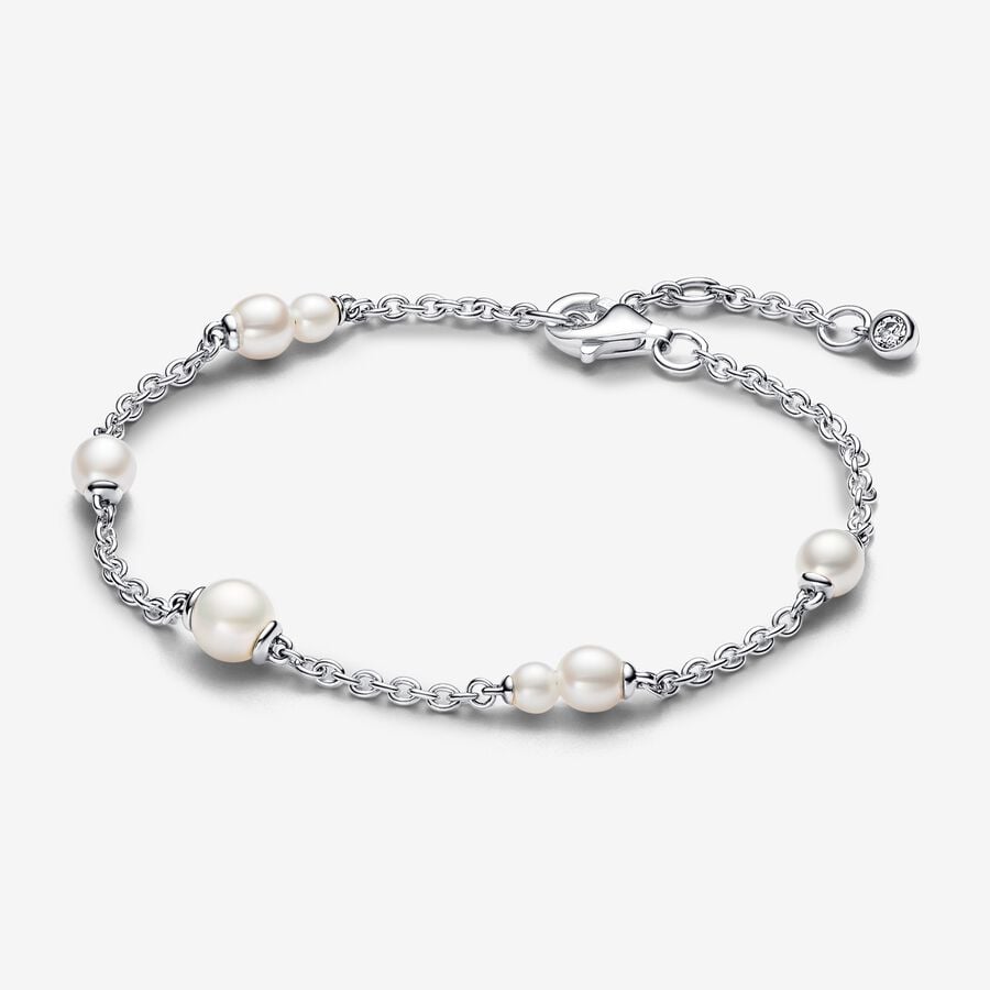 Treated Freshwater Cultured Pearl Station Chain Bracelet - Pandora - 593172C01