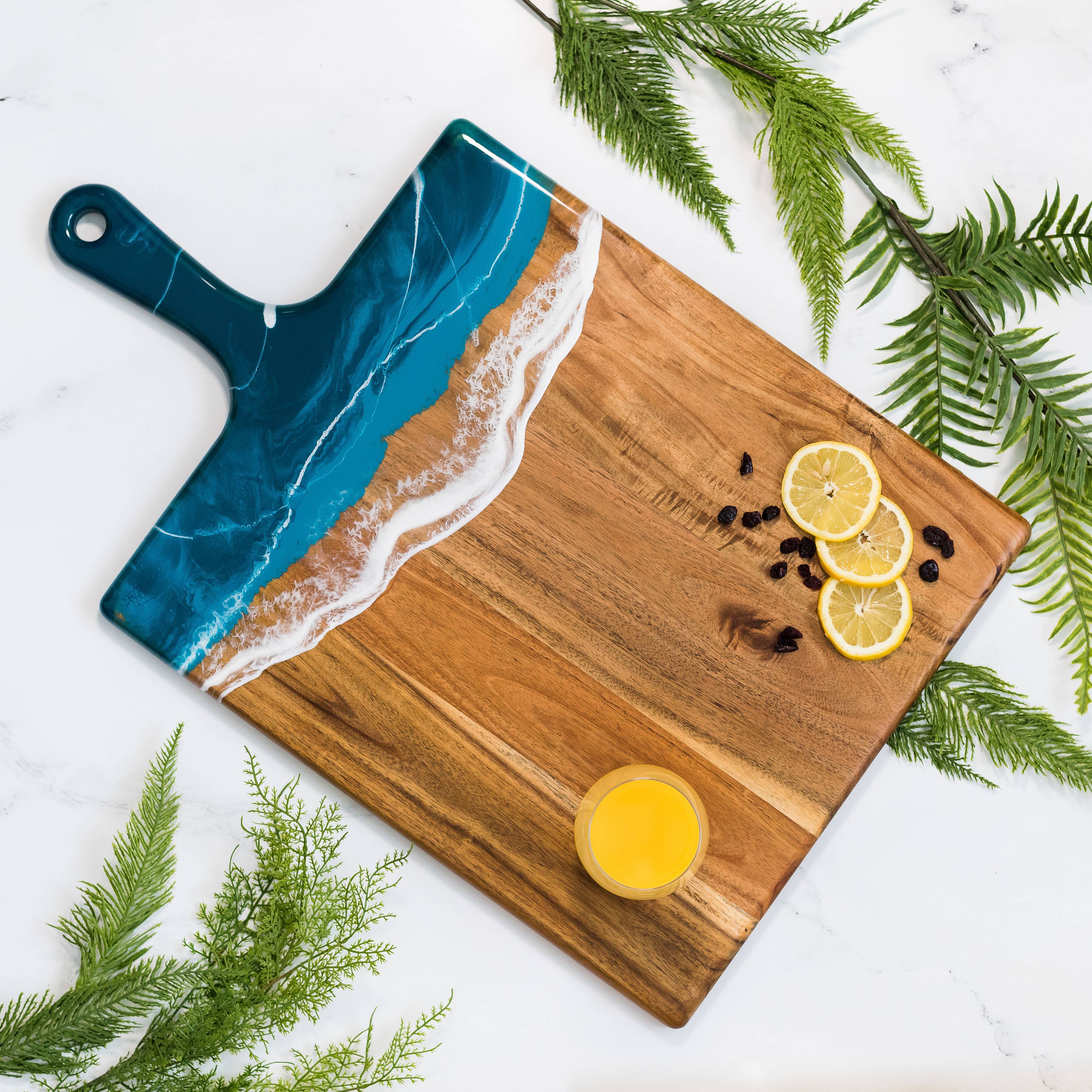 Resin Cheese Board / Charcuterie Board - Extra Large 15"x24": Northern Lights