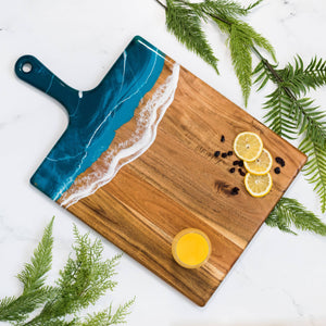 Resin Cheese Board / Charcuterie Board - Extra Large 15"x24": Northern Lights