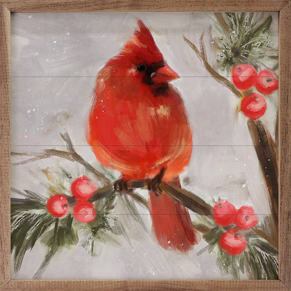 Cardinal 2 Looking Right By Nina Blue: 8 x 8 x 1.5