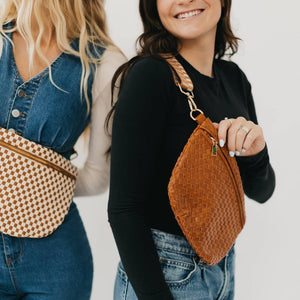 Westlyn Woven Bum Bag *NEW COLORS ADDED*: Woven Checkered Navy