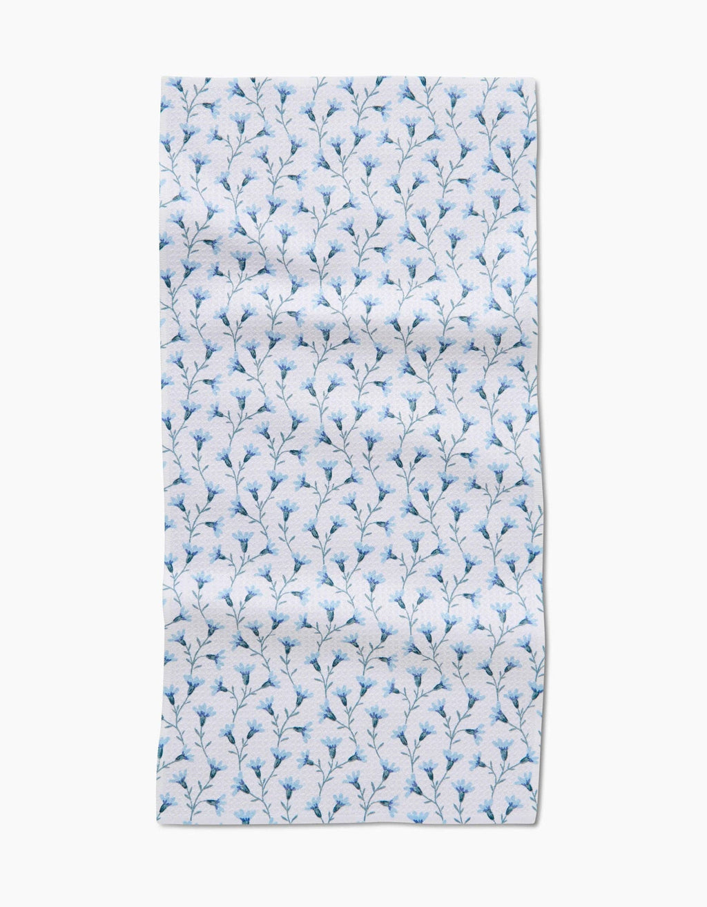 Trailing Flowers in Blue Bar Towel