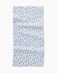 Trailing Flowers in Blue Bar Towel