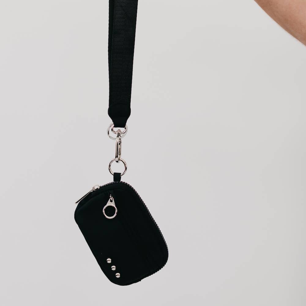 Nelly Nylon Card Wallet Wristlet: Bubblegum Pink