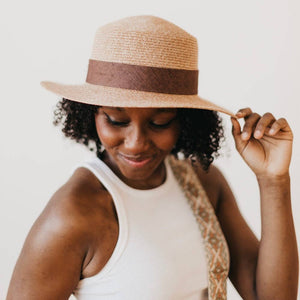 Panama Piper Straw Hat: Brown