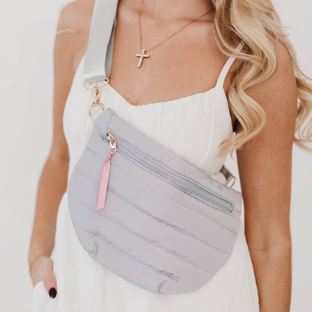 Jolie Puffer Belt Bag NEW COLORS!: Watercolor Orange Floral