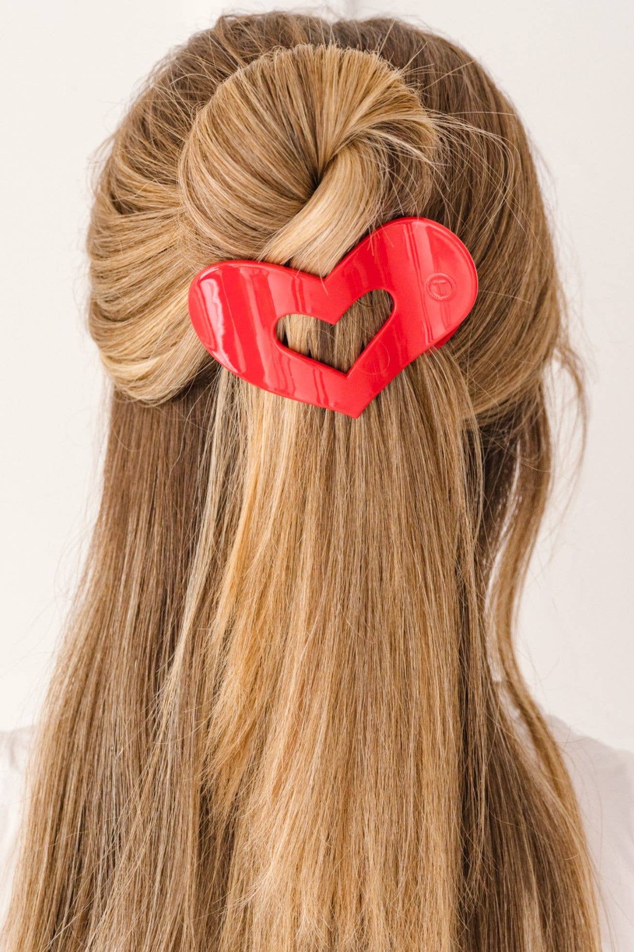 Red Queen of Hearts Flat Hair Clip