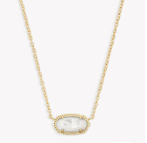 ELISA SHORT PENDANT NECKLACE - Mother of Pearl