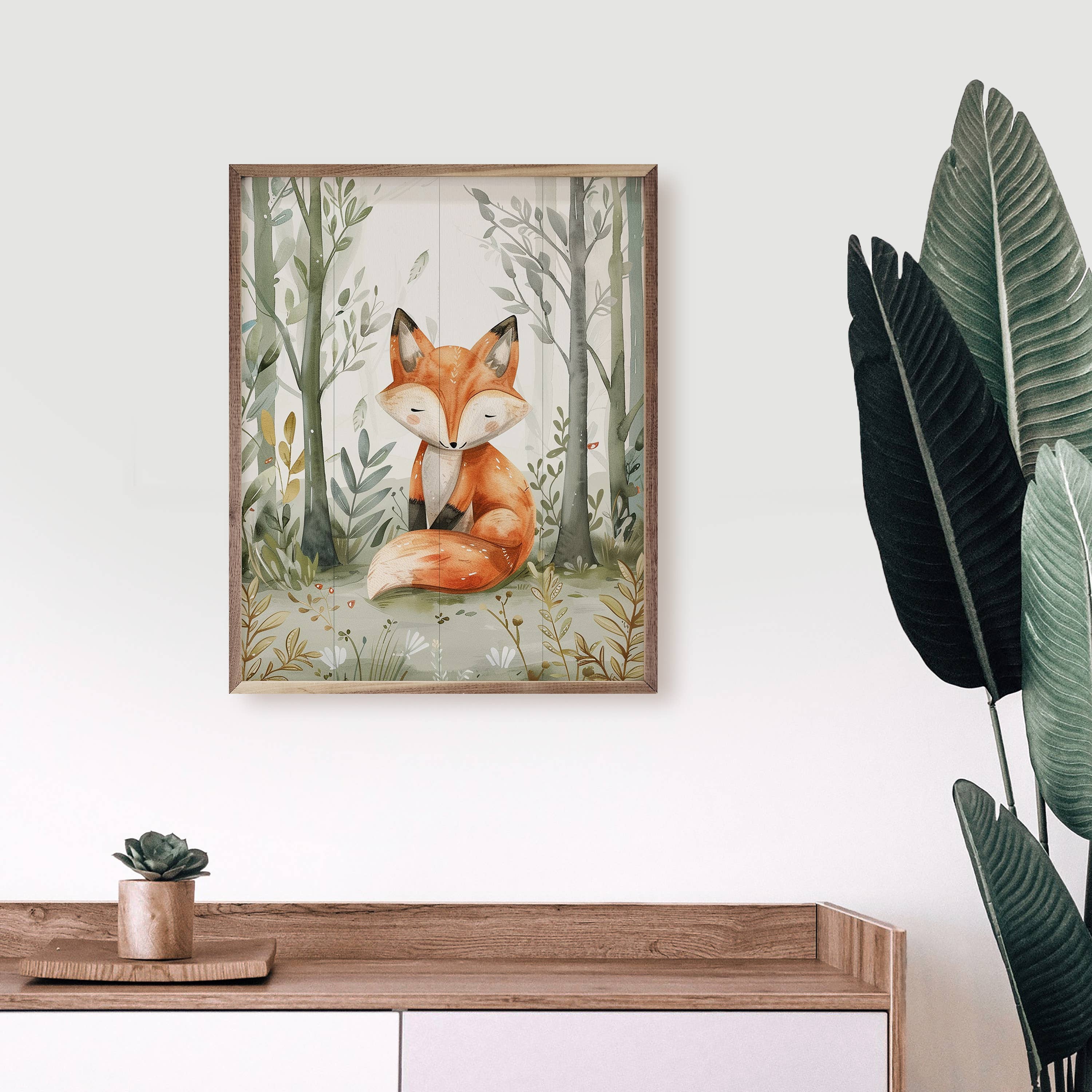 Woodland Animal Fox: 16 x 20 x 1.5