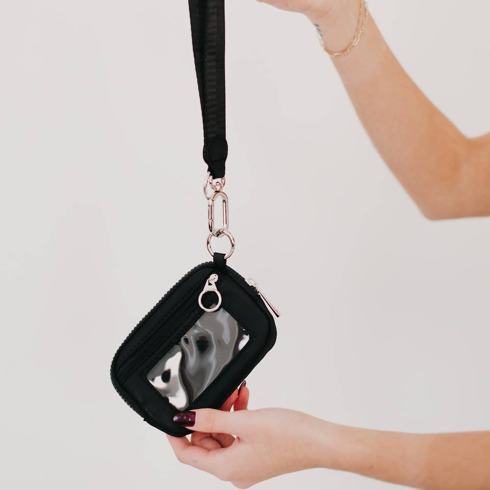 Nelly Nylon Card Wallet Wristlet: Bubblegum Pink