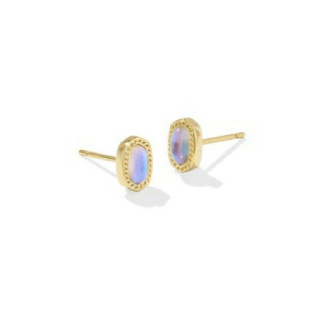 MINI ELLIE STUD EARRINGS - DICHROIC GLASS