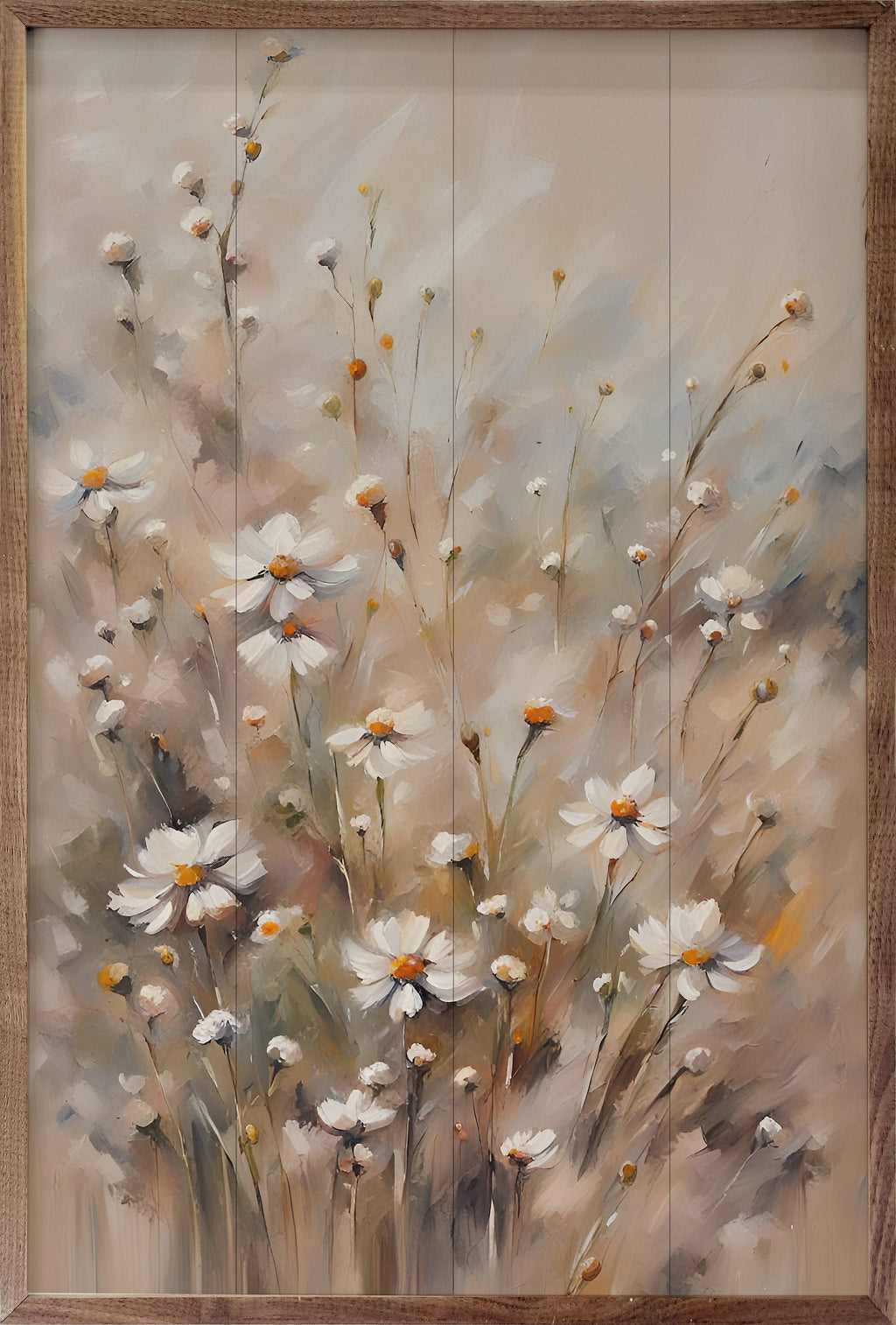 Brown And Tan Daisies: 24 x 36 x 1.5