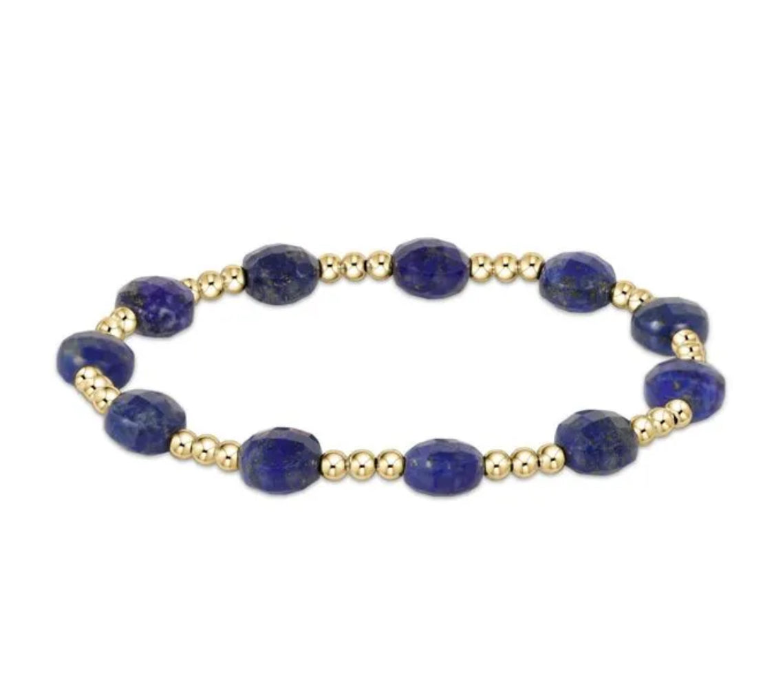 enewton - 7.25" Admire Gold 3mm Bead Bracelet - Lapis