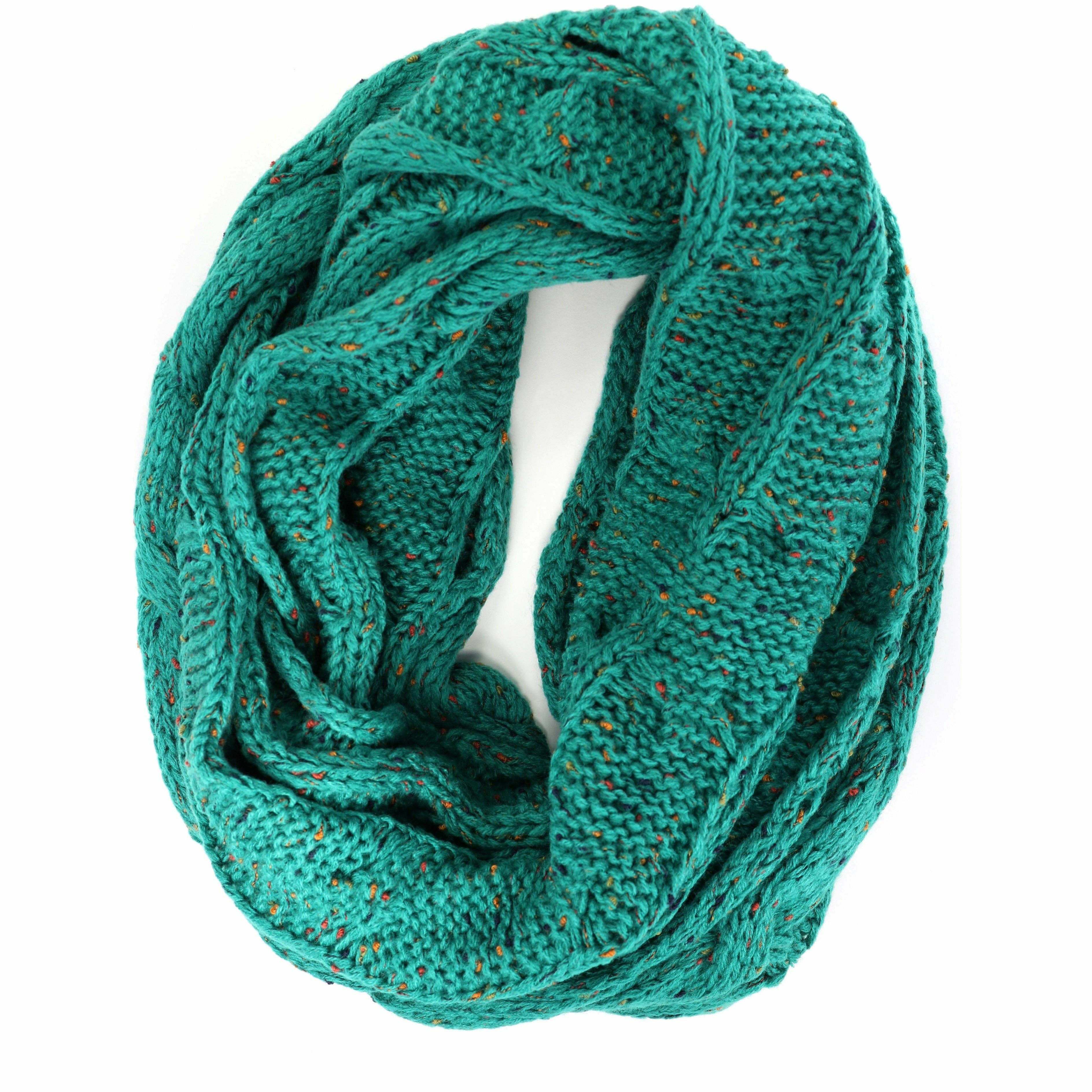 Flecked CC Infinity Scarf SF33: Natural Grey