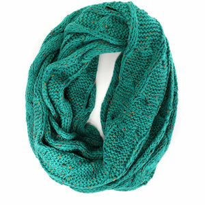 Flecked CC Infinity Scarf SF33: Natural Grey