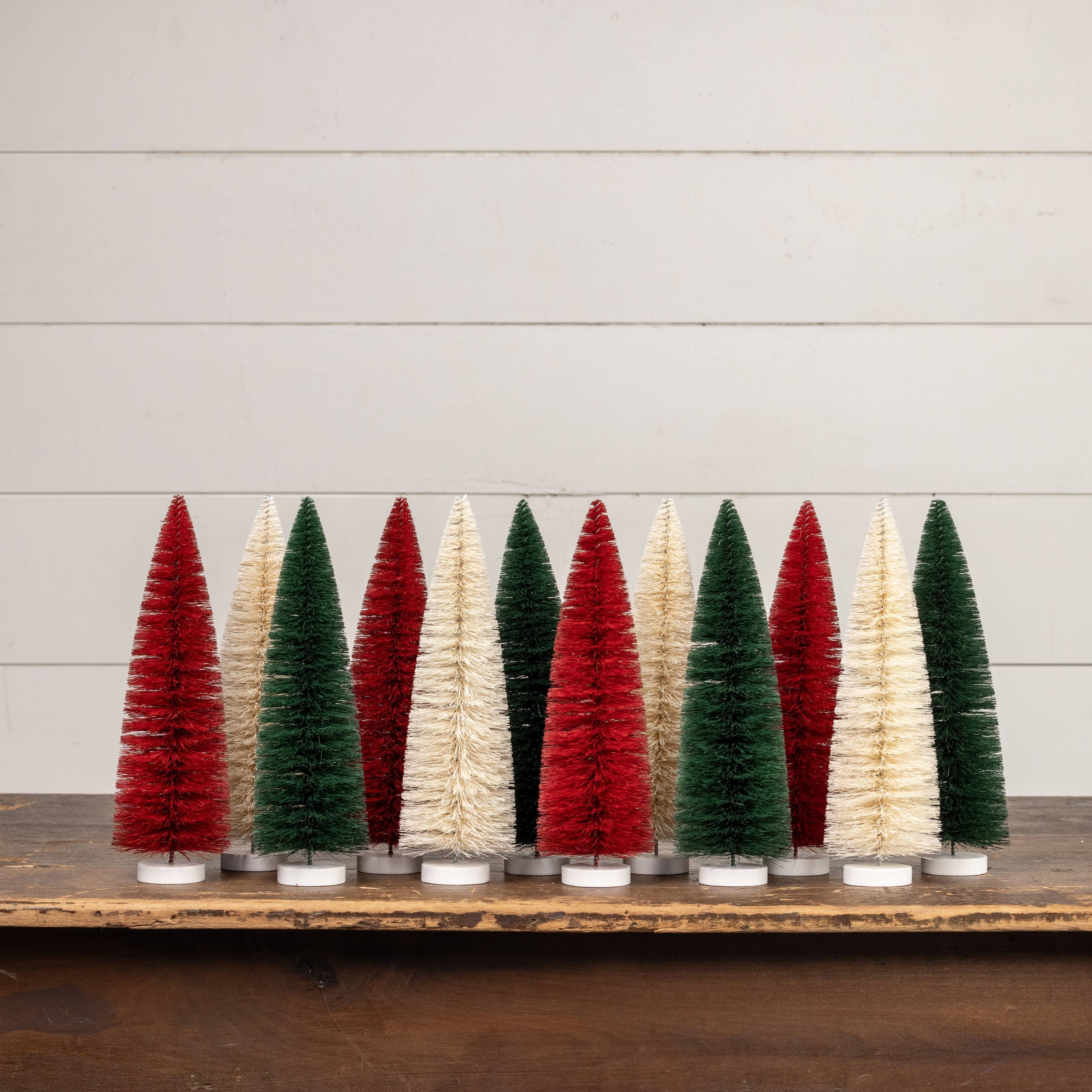 EACH SOLD SEPARATELY 11" HOLIDAY BOTTLEBRUSH TREES each