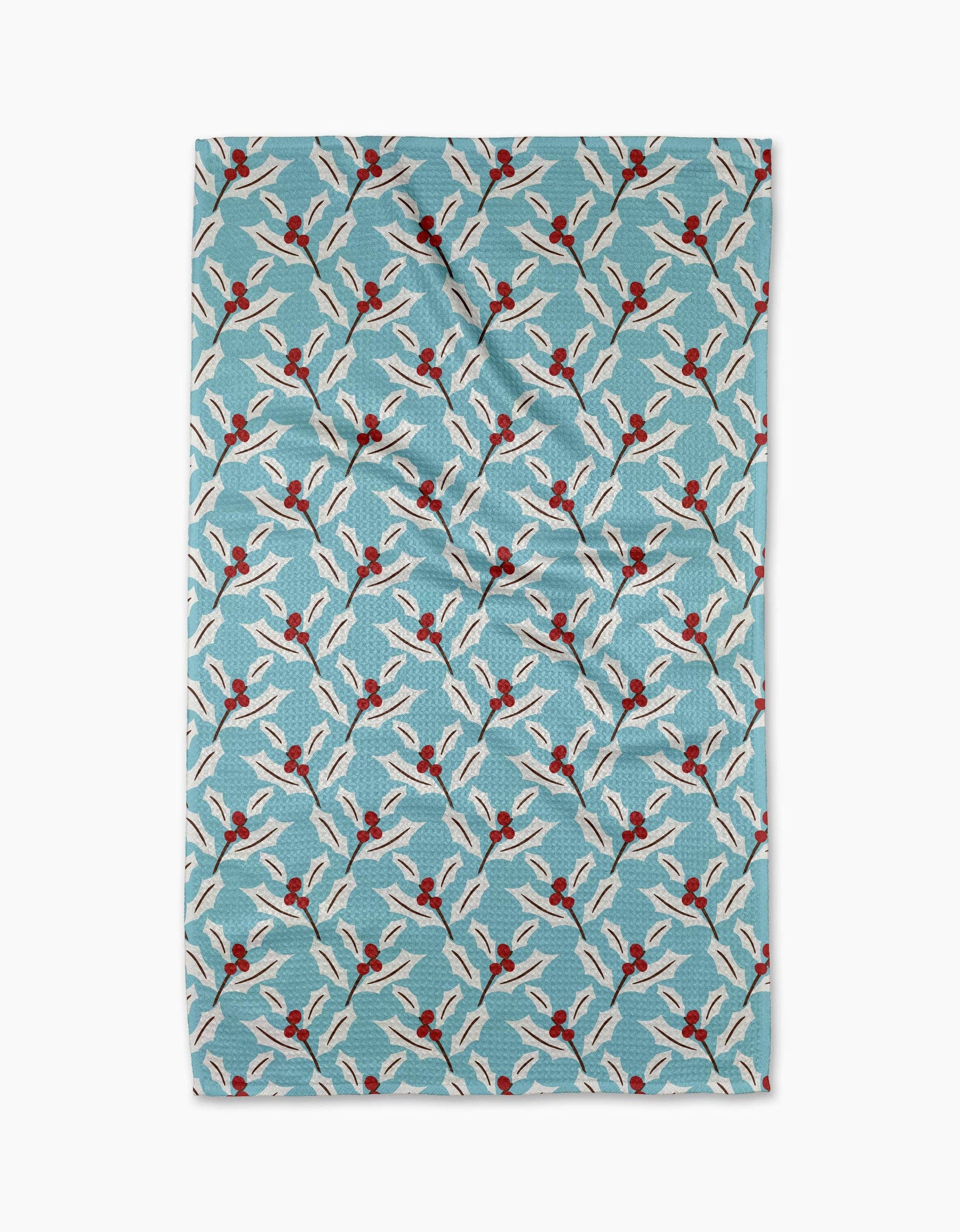 Winter Holly Tea Towel