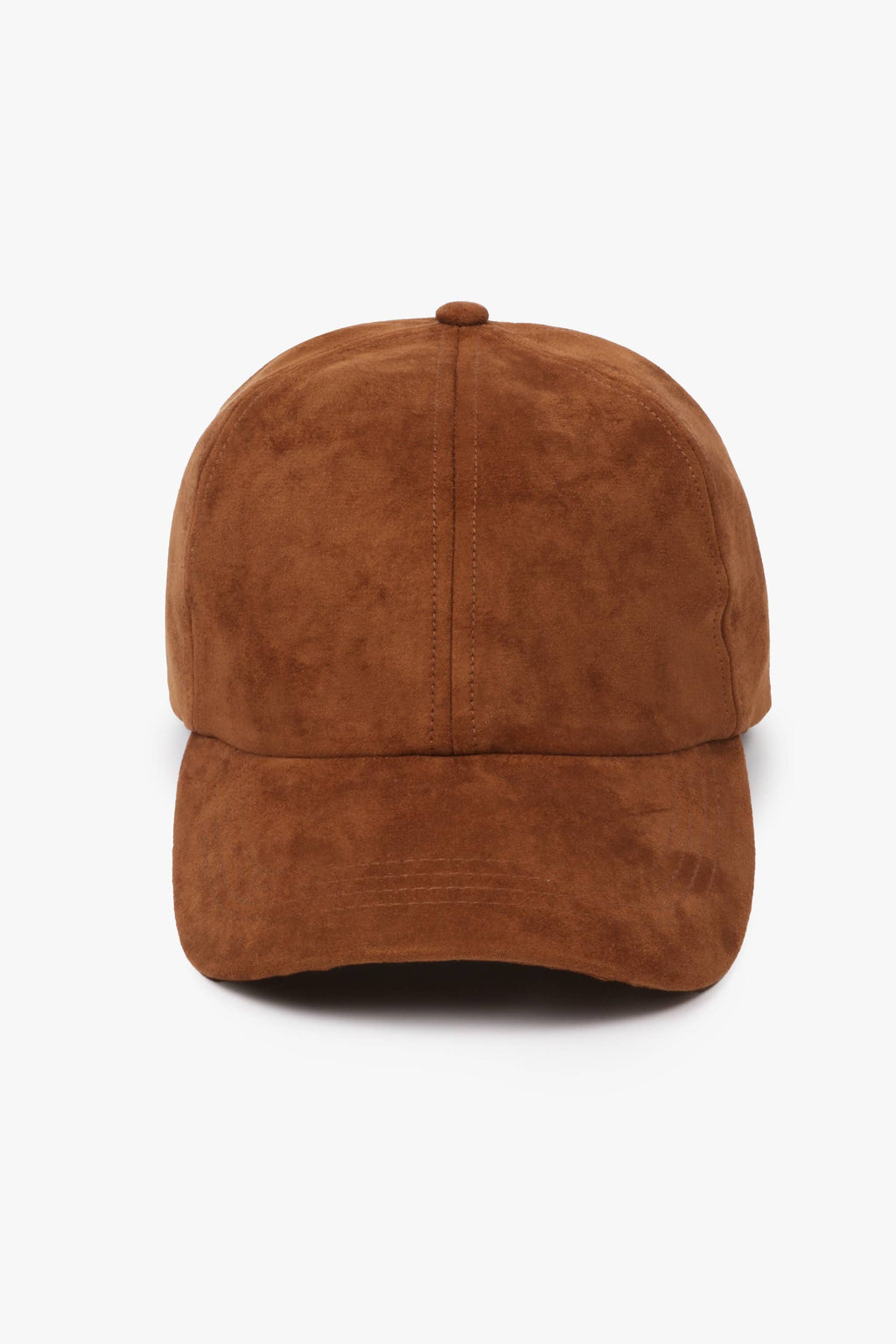 Suede Fall Winter Baseball Cap: Cognac