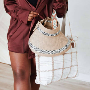 Roll Up Sun Visor: Taupe