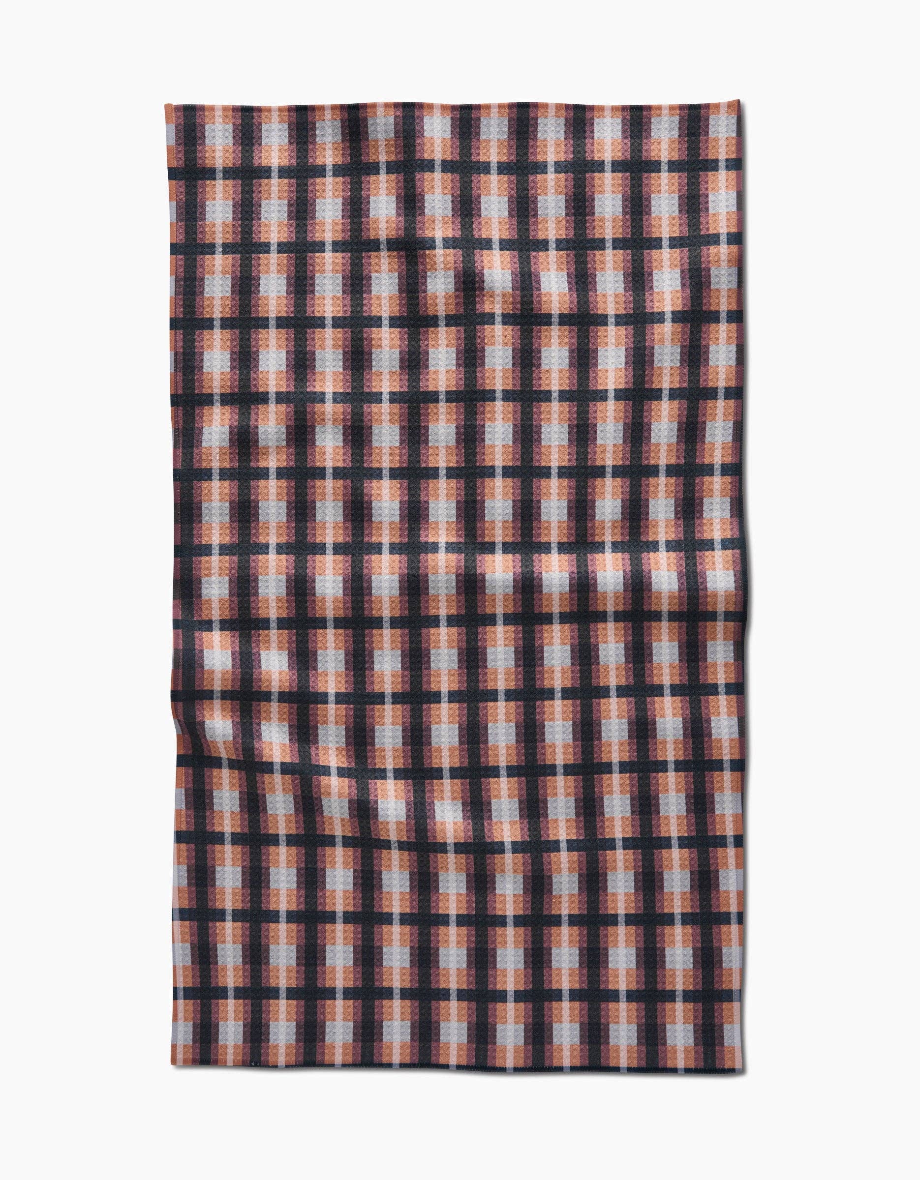 Crossbarred Orange Tea Towel