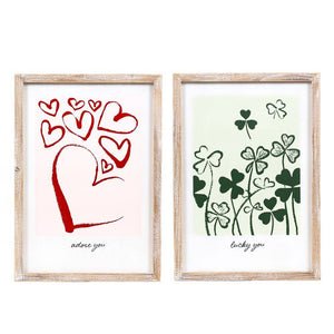 13x19 frame sign (ADORE/LUCKY)  20149 -   Valentine St Patrick