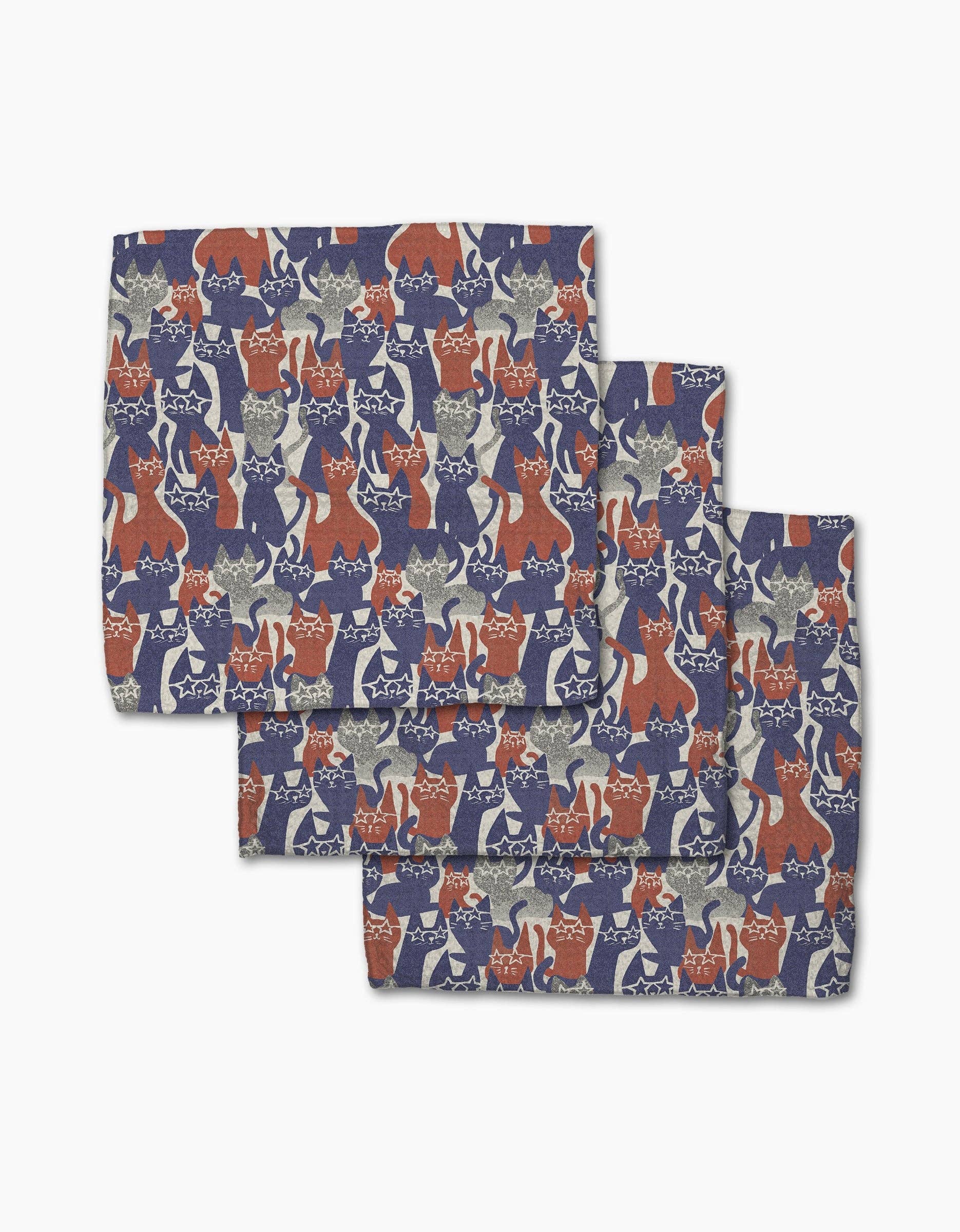 Parading Cats Dishcloth Set