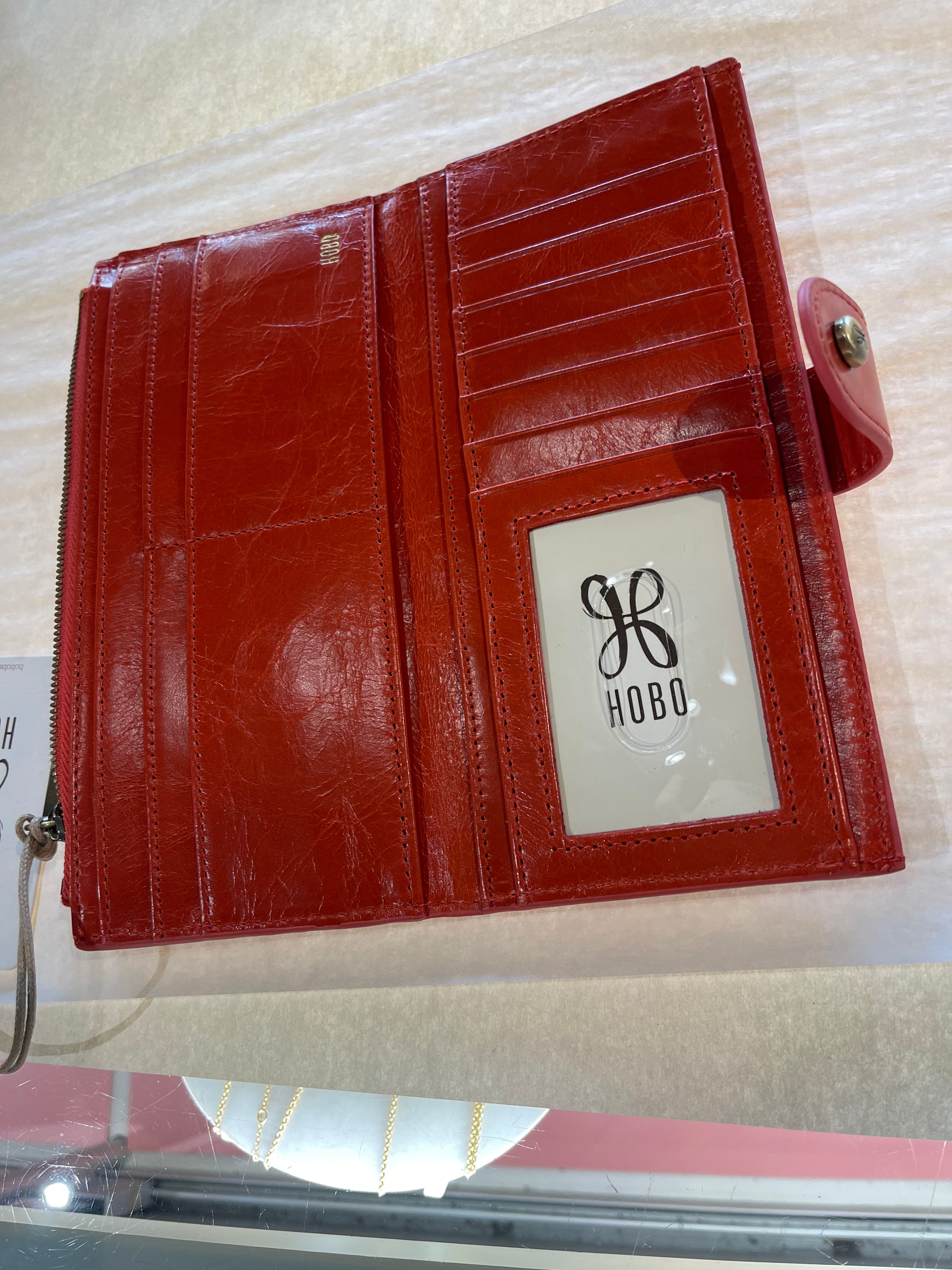 Hobo Dunn Continental Wallet- GRENADINE