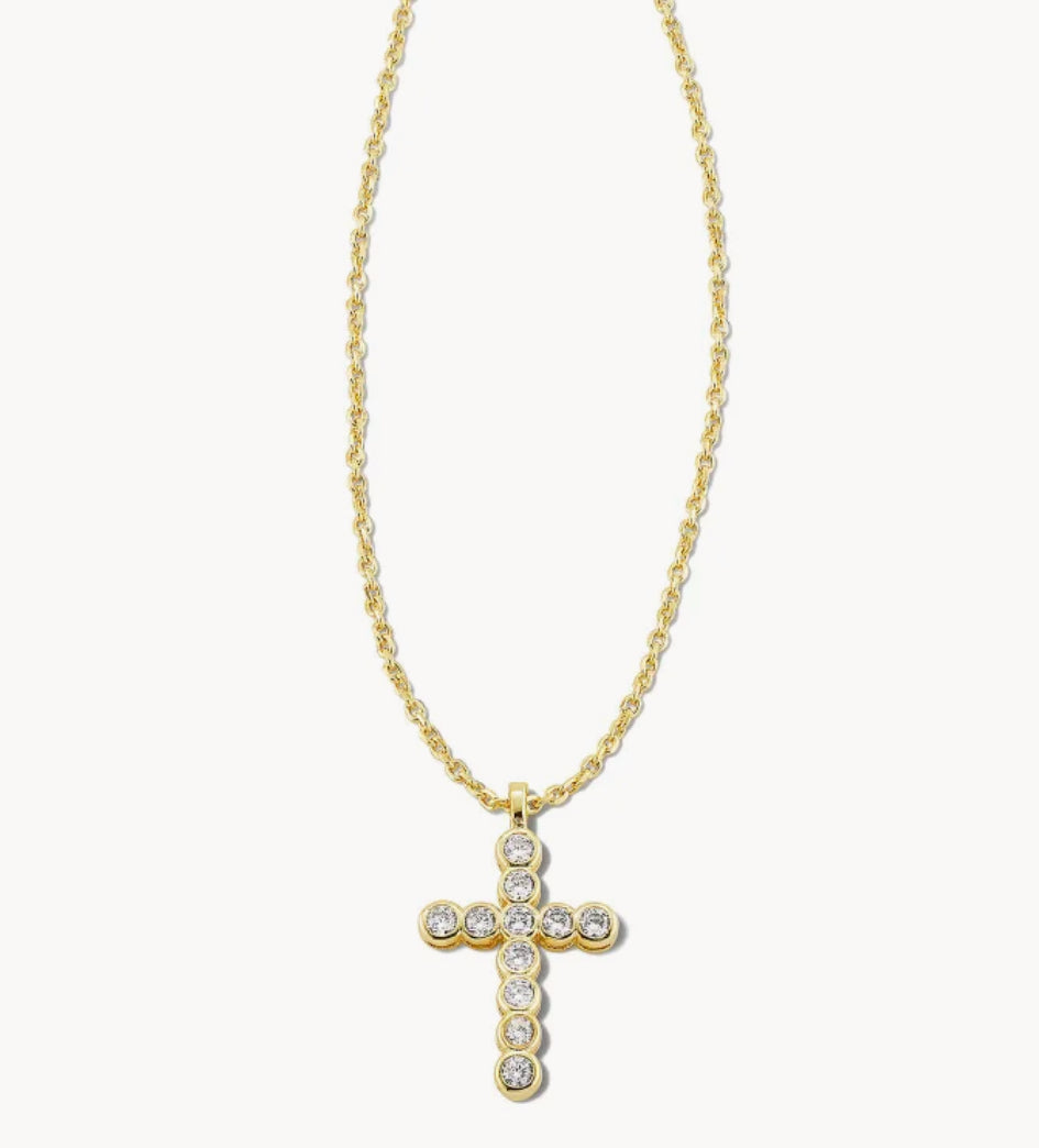CROSS CRYSTAL PENDANT NECKLACE