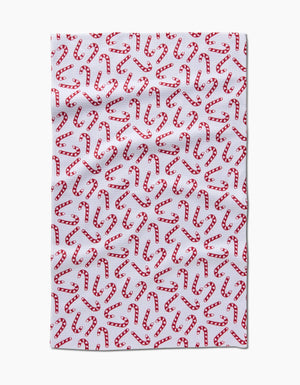 Christmas Candy Canes Tea Towel