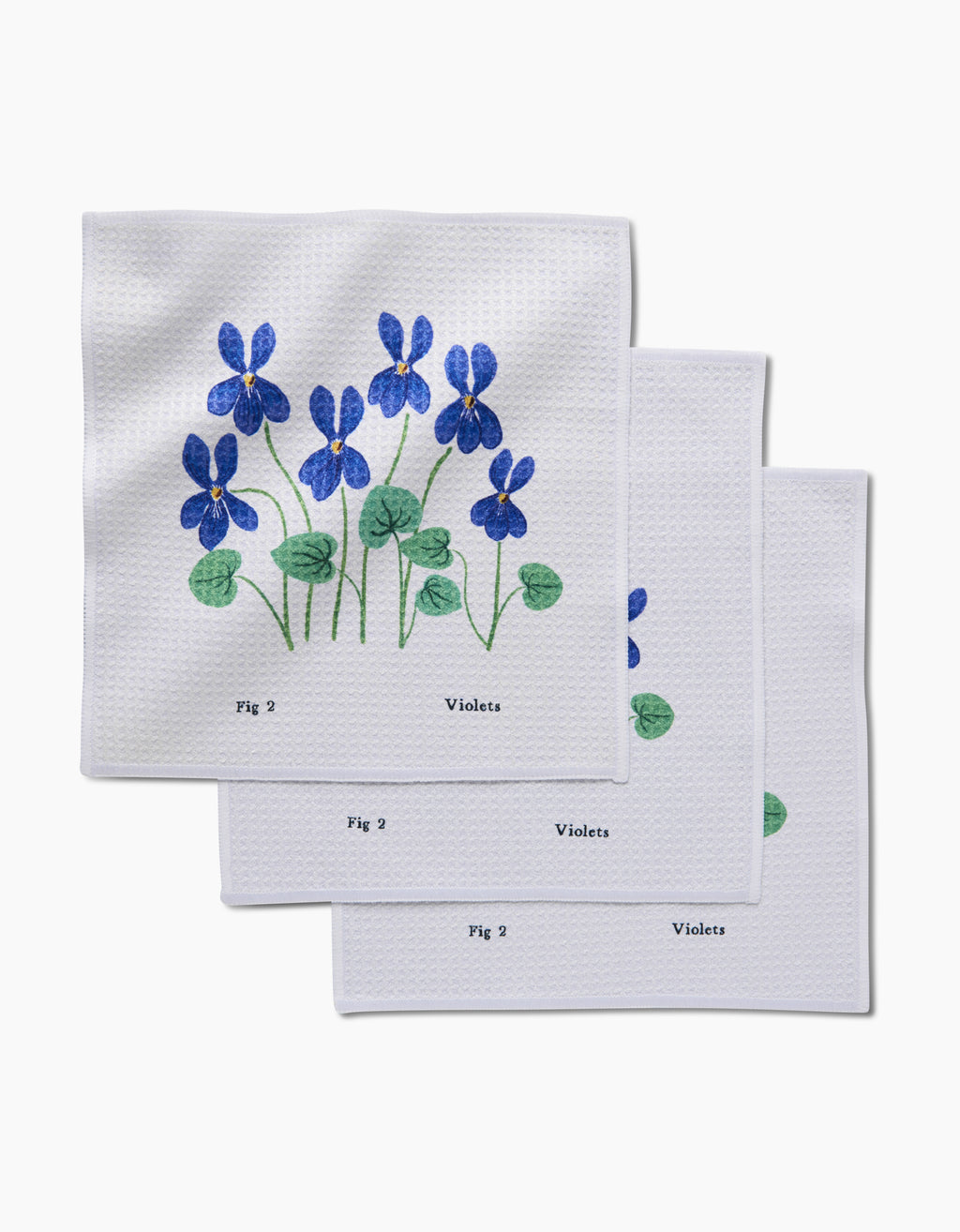 February Violets Dishcloth Set