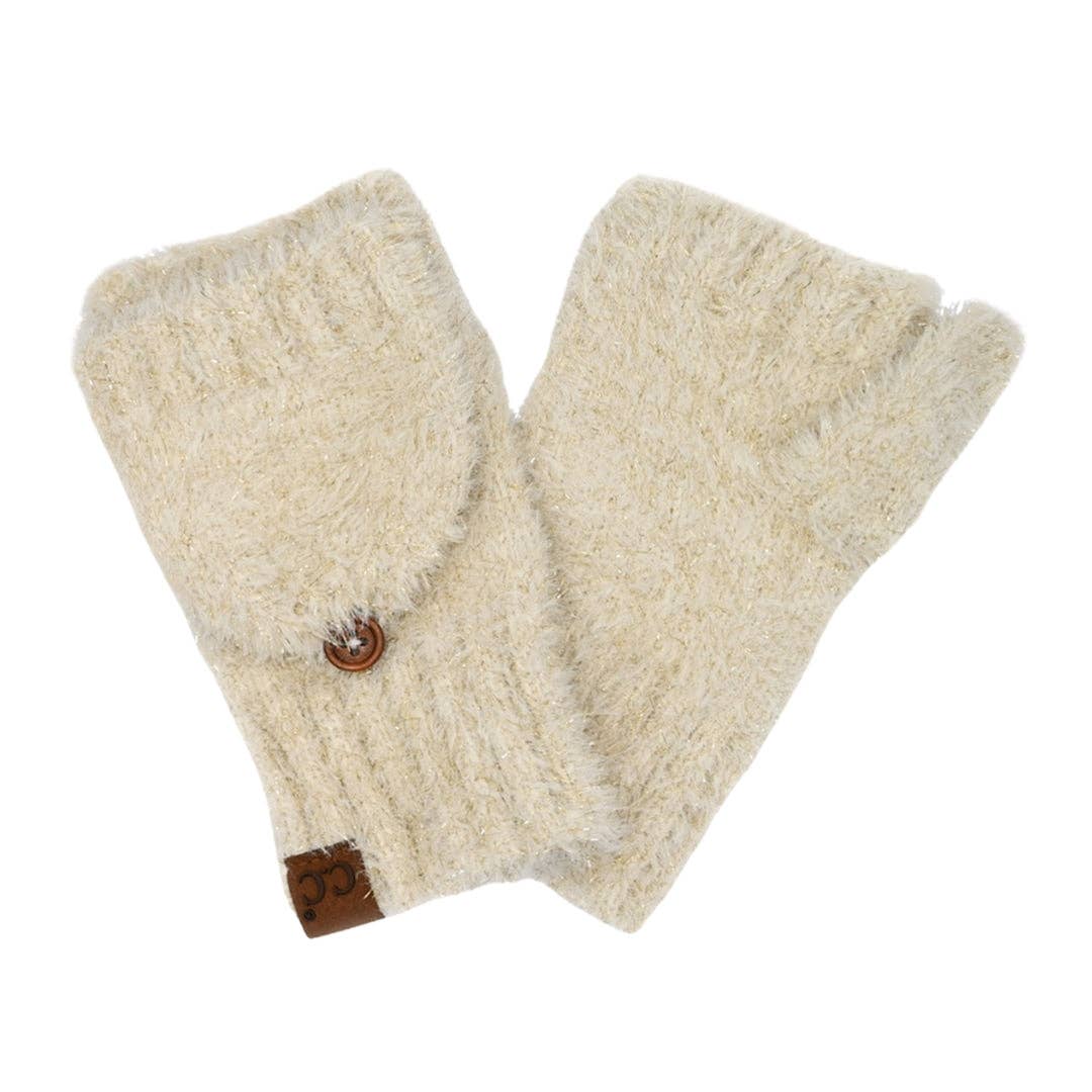 Metallic Eyelash C.C Mittens MTC0118: Black – Red Barn Company Store