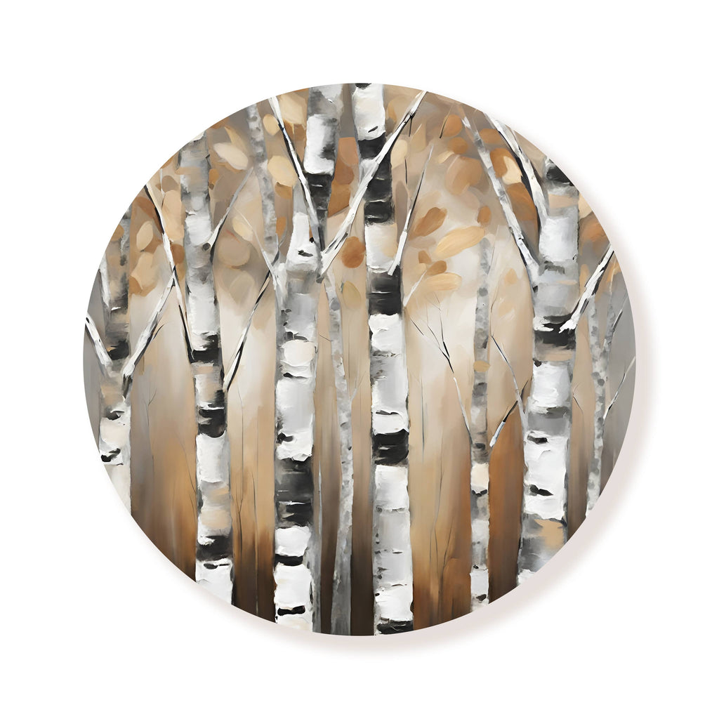 Birch Trees Circle: 24 x 24 x .5