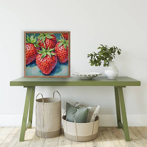 Bright Summer Strawberries: 8x8