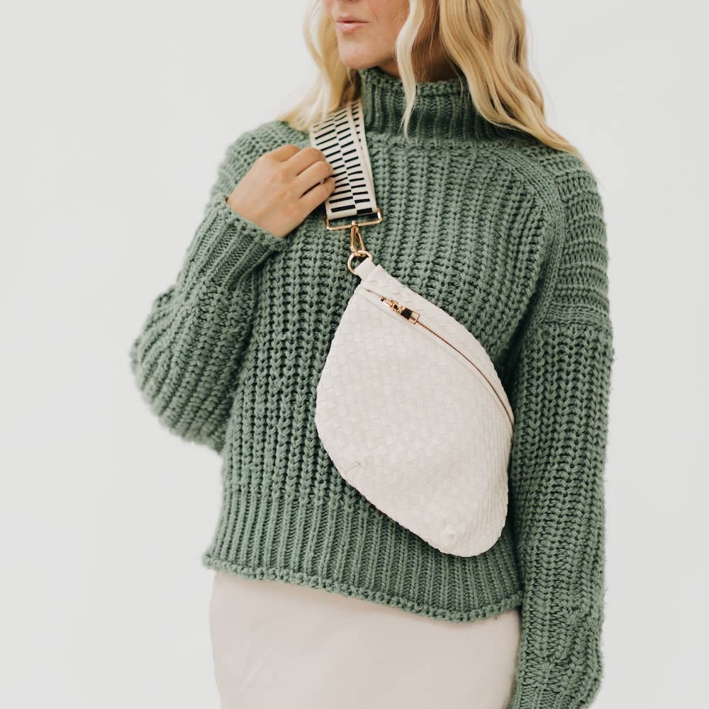 Westlyn Woven Bum Bag *NEW COLORS ADDED*: Woven Checkered Navy