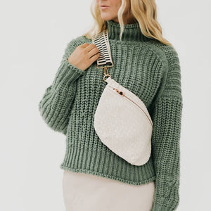 Westlyn Woven Bum Bag *NEW COLORS ADDED*: Woven Checkered Navy