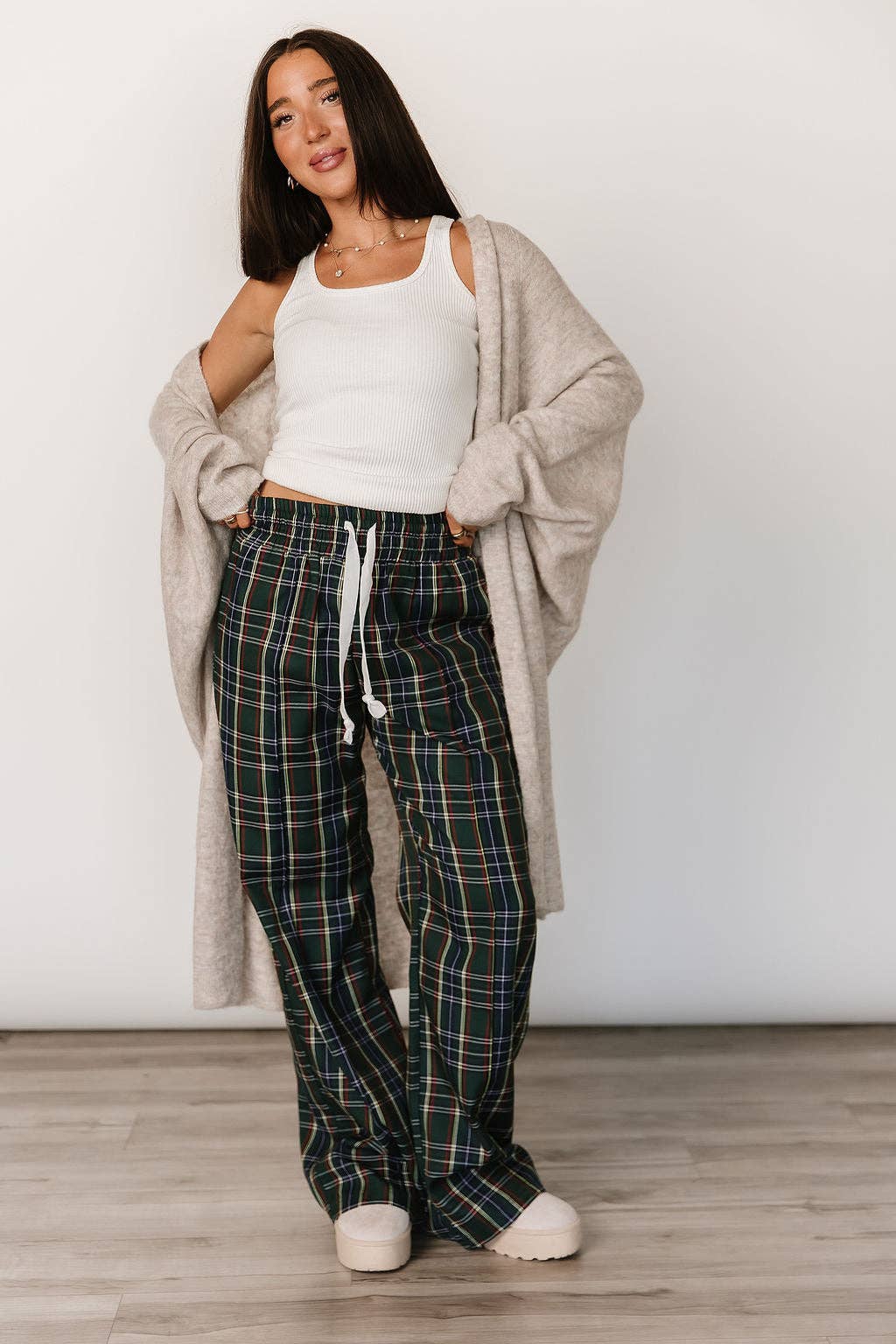 Everywear Pant - Green Plaid