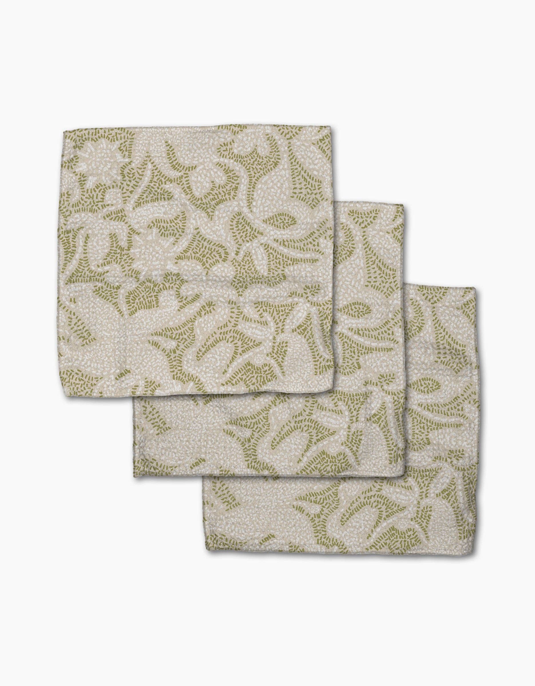 Dotted Floral Garden Dishcloth Set
