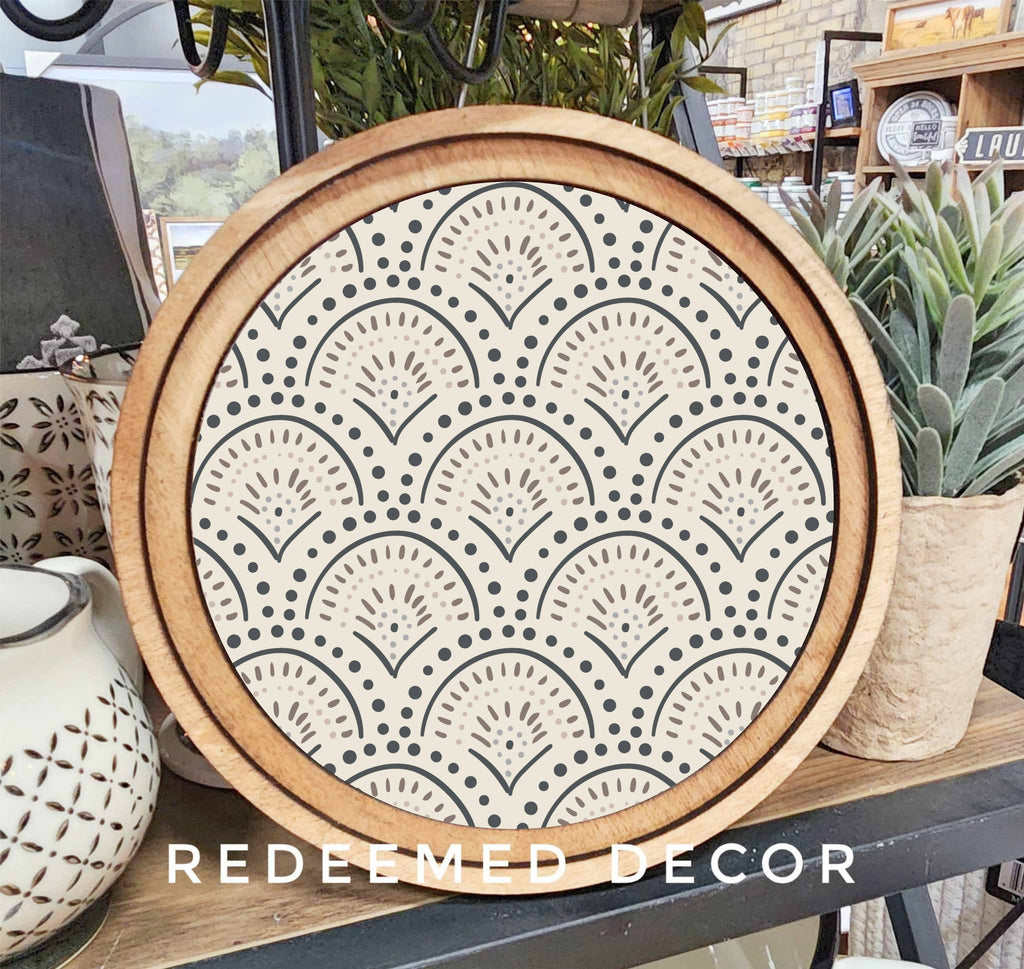 8" Round Arch Pattern Light Art