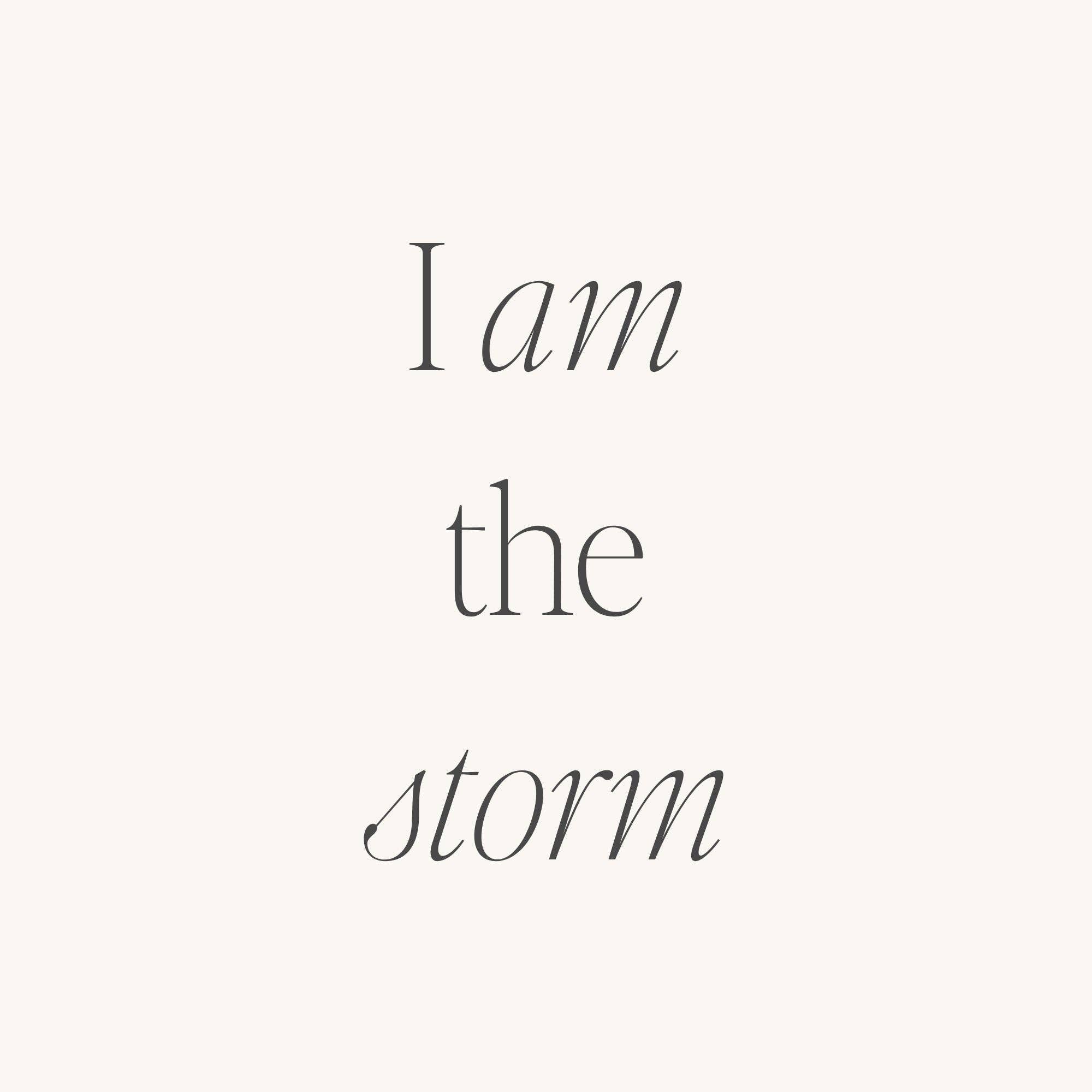 I Am The Storm - inspirational mantraband® cuff bracelet: Yellow Gold / Within