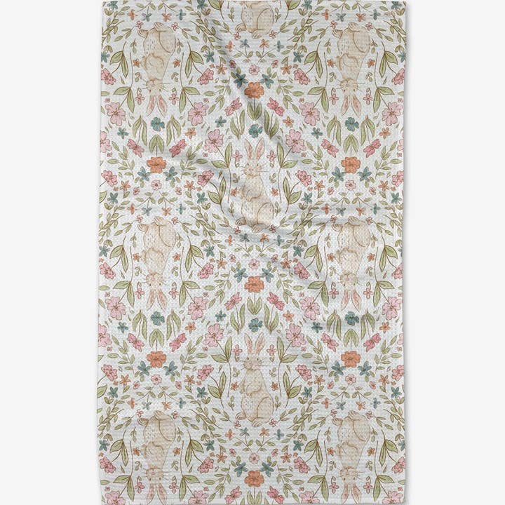 Geometry - Cottontail Florals Tea Towel