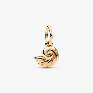 14k Gold-plated Disney The Little Mermaid Enchanted Shell Dangle Charm - Pandora - 762685C01