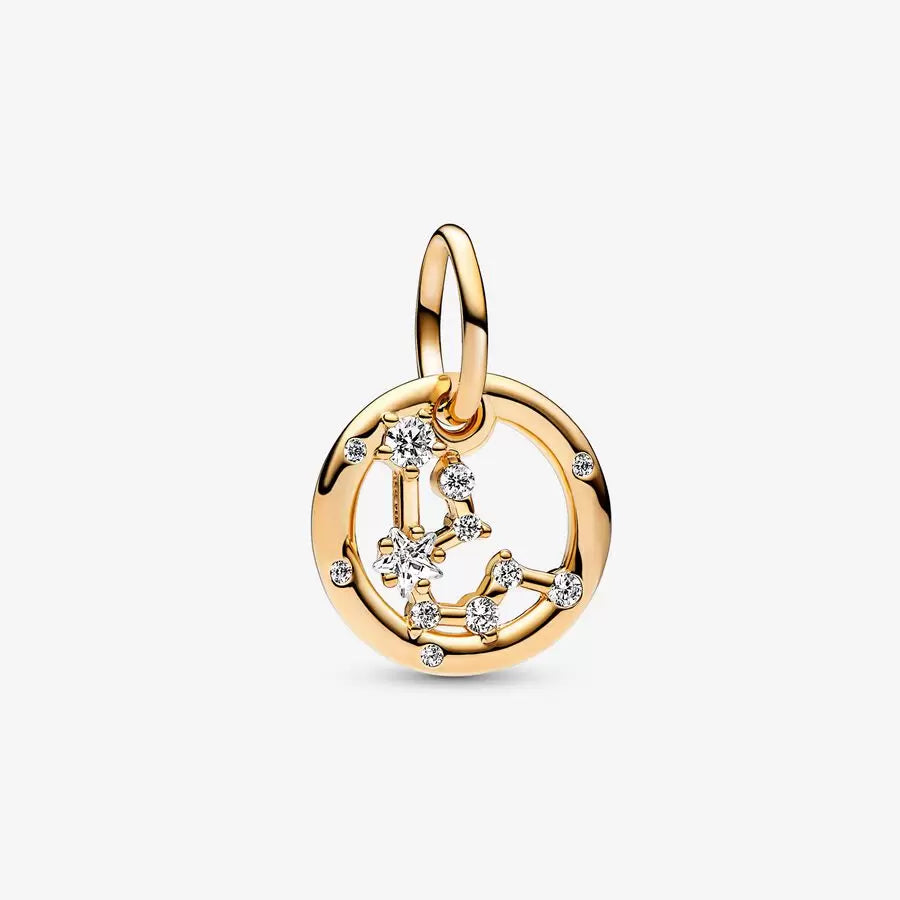 14k Gold-plated Aquarius Zodiac Dangle Charm - Pandora - 762717C01