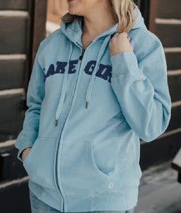 Lakegirl Full Zip Hoodie Cool Blue Red Barn Company Store