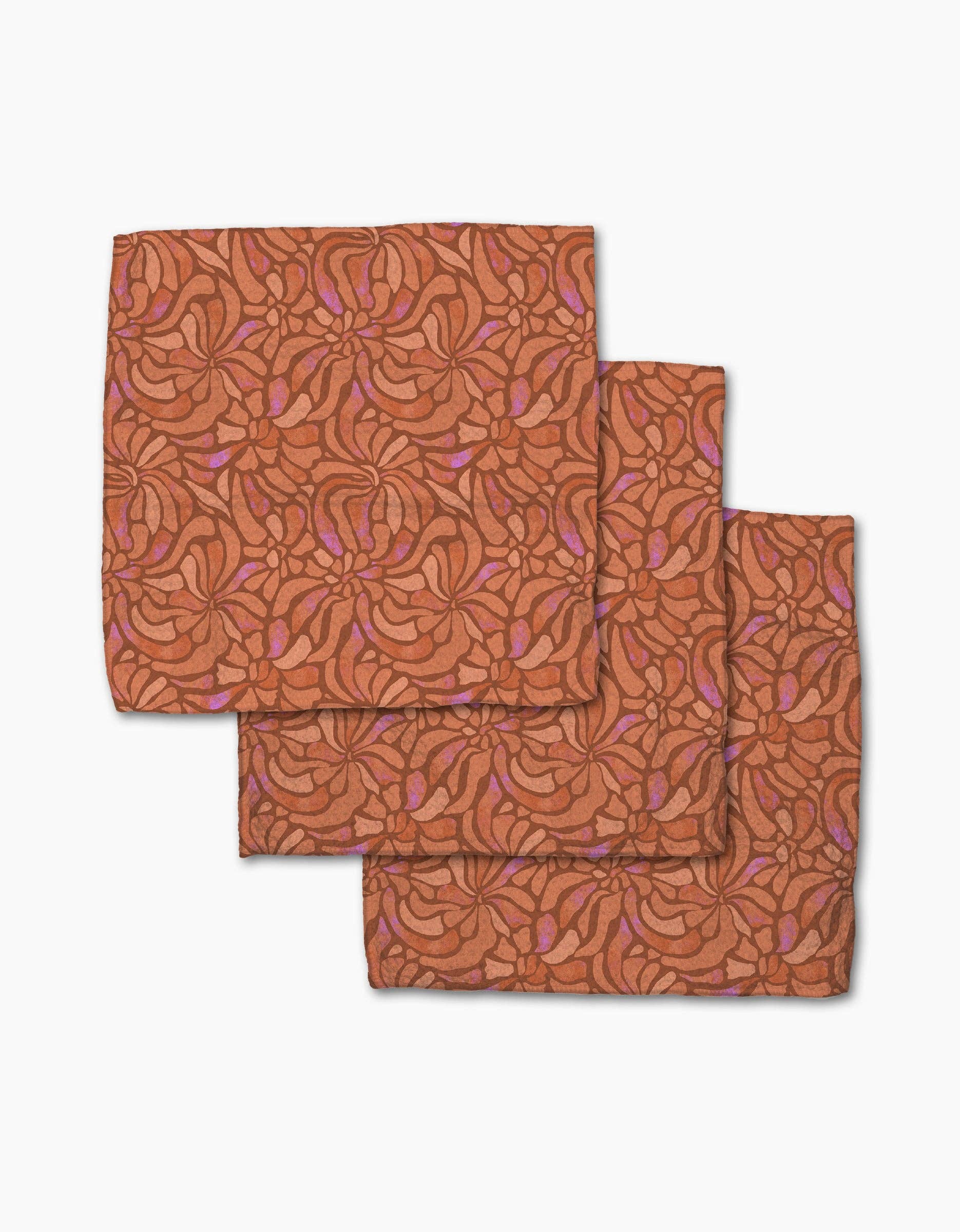 Coral Swirls Dishcloth Set