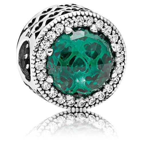 Sea Green Radiant Hearts Charm -  PANDORA - 791725NSG