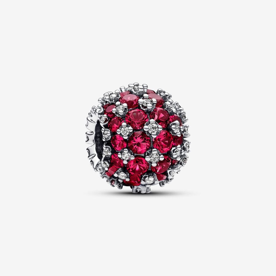 Sparkling Pavé Round Pink Charm - Pandora - 792630C03