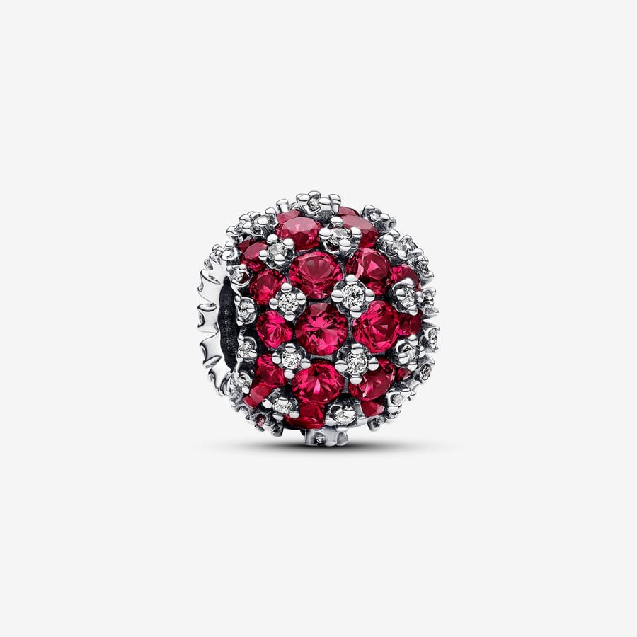 Sparkling Pavé Round Pink Charm - Pandora - 792630C03