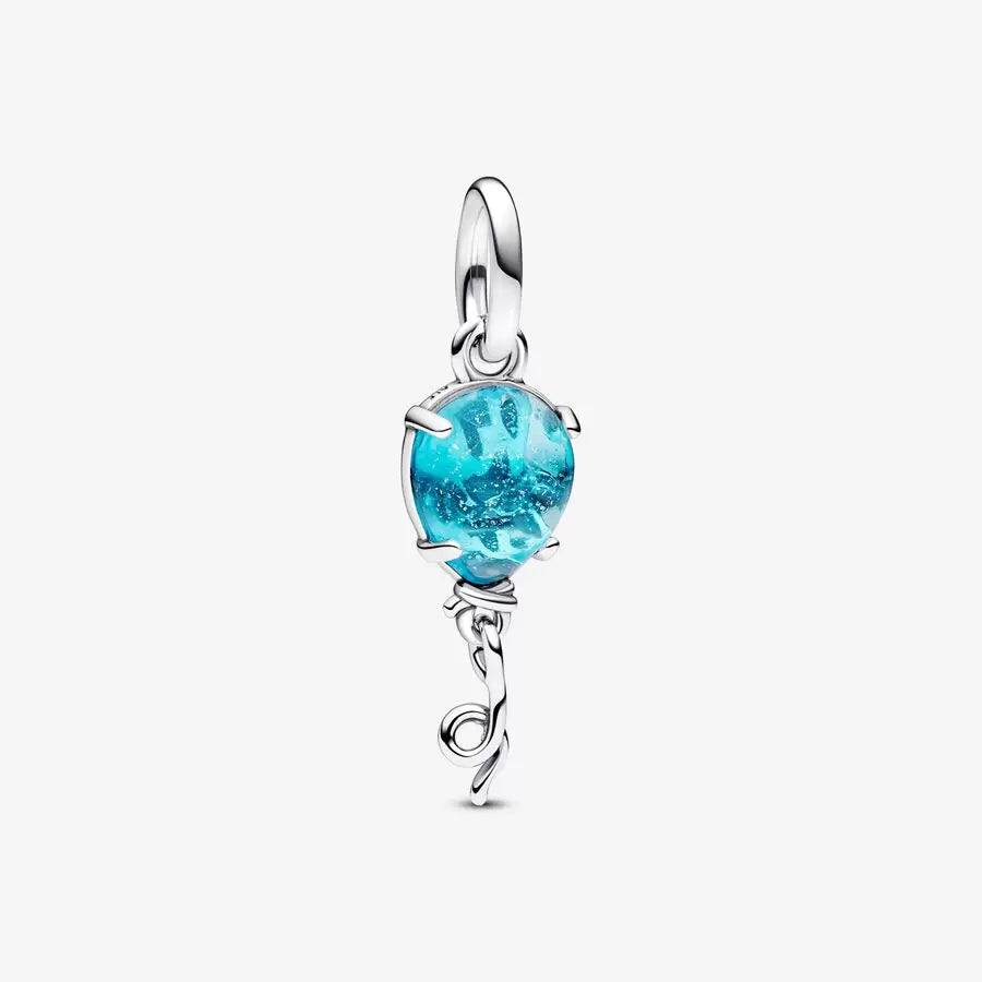 Blue Murano Glass Balloon Dangle Charm - Pandora - 792792C01