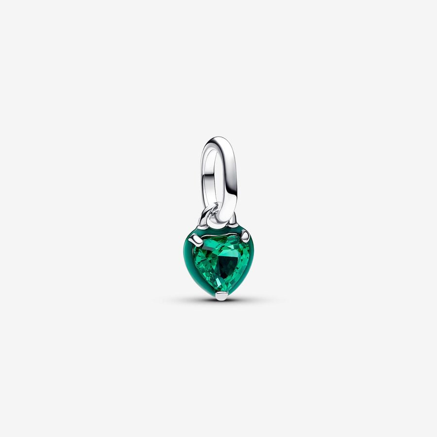 Green Chakra Heart Mini Dangle Charm - Pandora Me - 793042C03